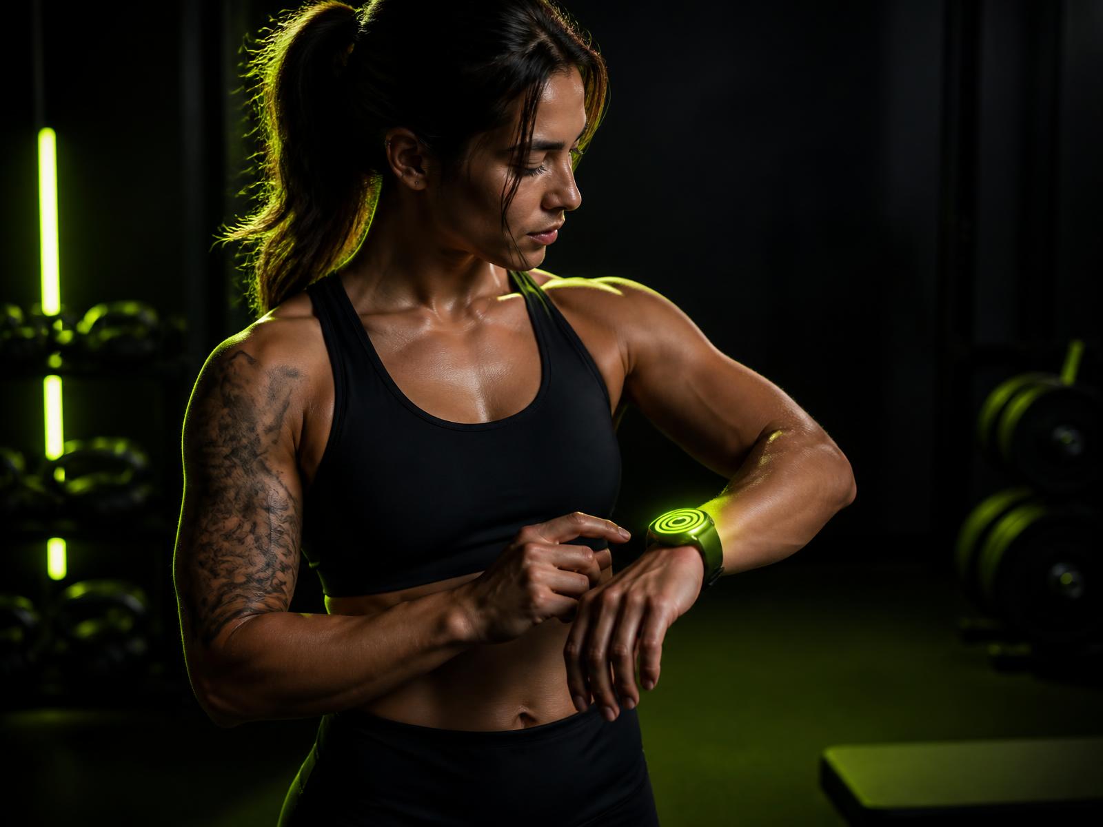 Watch and phone displaying fitness tracking rings and charts